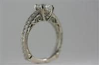 Monogrammed Diamond Engagement Ring